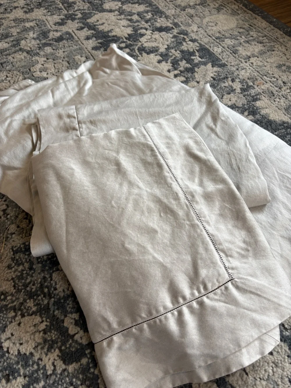 BETWEEN THE SHEETS luxury, made in Italy cotton flat sheet and 2 pillowcases - Picture 2 of 6